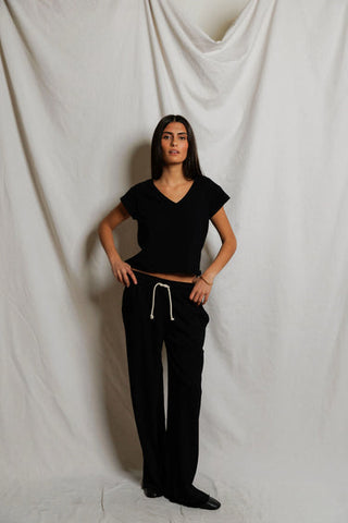 The Shakira Japanese Jersey Structured Pant