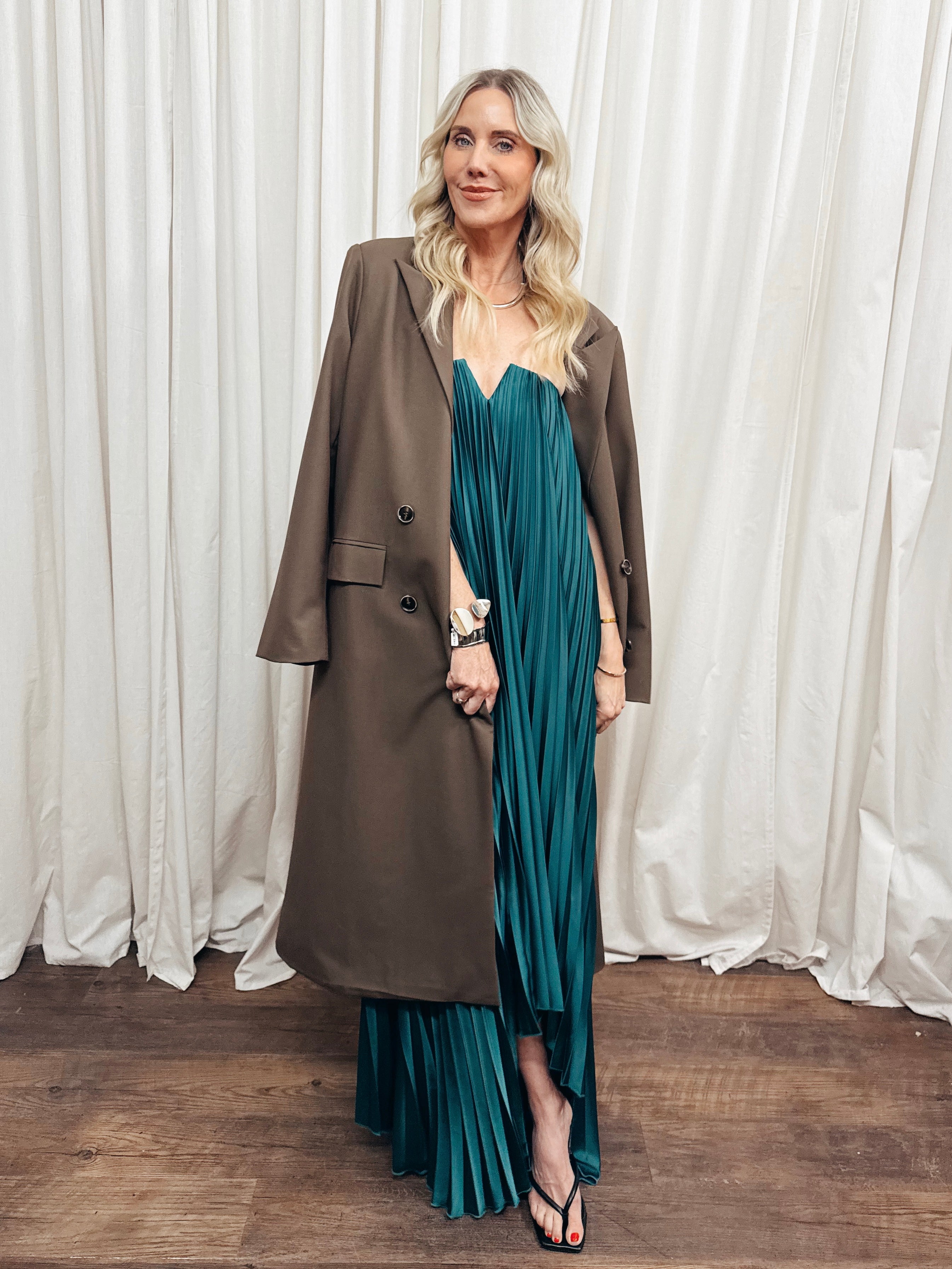 olive strapless midi dress Olive Strapless Shirred Side Tie Detail Midi Dress Filly Flair