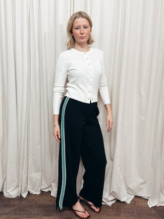 The Valencia Signature Soft Knit Side Stripe Pant - Olive Street