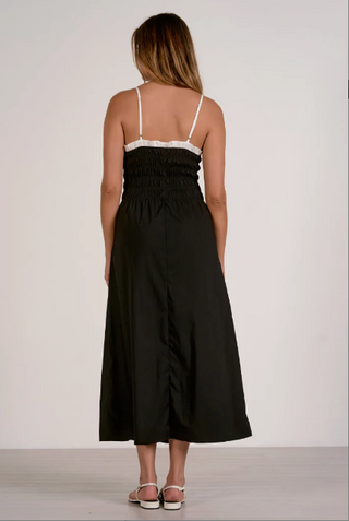 The Colorblock Ruffle Neck Midi - Olive Street