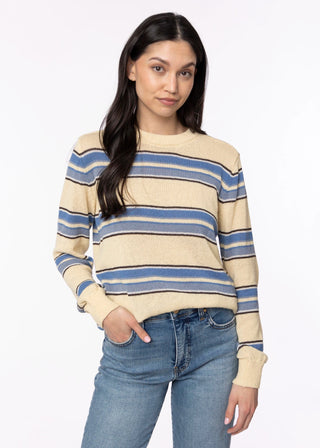 The Severine Striped Pullover - Olive Street