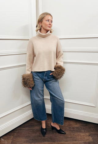 Hadley Faux Fur Cuff Sweater