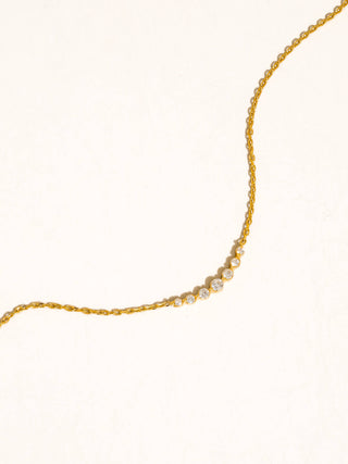 The Remmi 18K Gold Non-Tarnish Crystal Station Chain Necklace