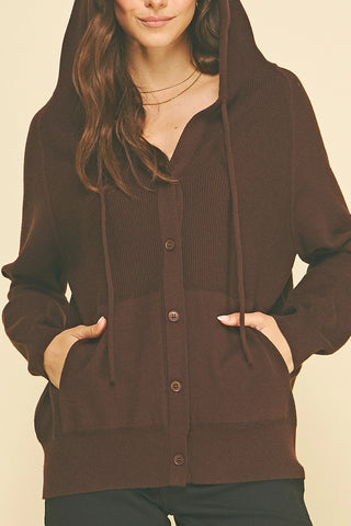 The Super Soft Hooded Button Cardigan