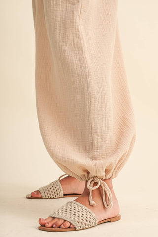 The Adjustable Ankle Drawstring Balloon Pant - Olive Street