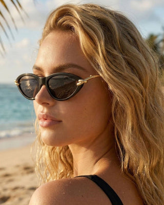 The Saskia Polarized Cat Eye in Black