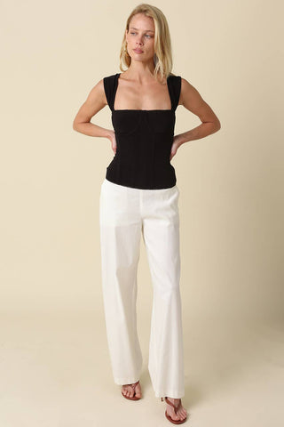 The Elara Square-Neck Top - Olive Street
