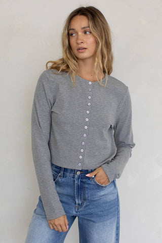 Lola Top: HEATHER GREY / L - Olive Street