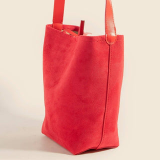 The Bucket Pouch Faux Suede Tote