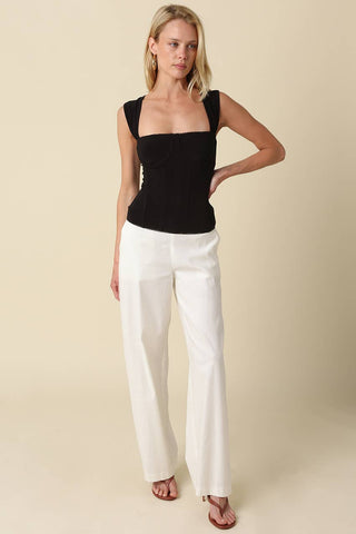 The Elara Square-Neck Top - Olive Street