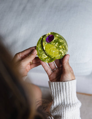 The Swing-Hinge Olive Compact Mirror - Olive Street