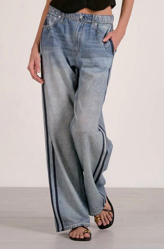 The Faux Jean Track Pant - Olive Street