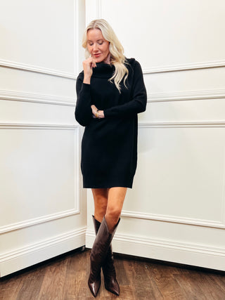 Cowl Neck Sweater Dress