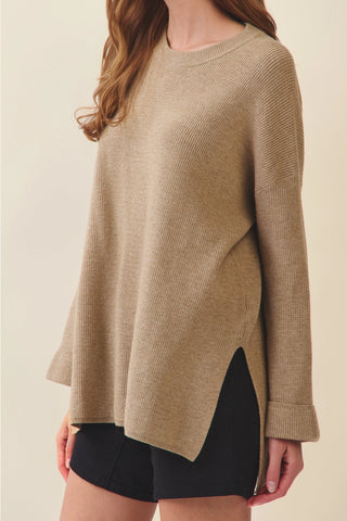 The Side Slit Long Pullover