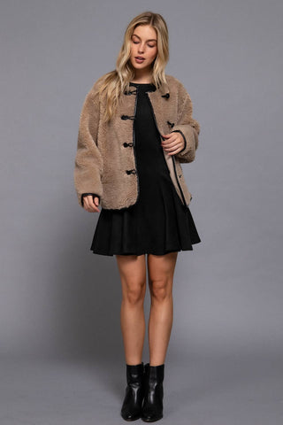 Doorbuster Toggle Sherpa Jacket--final sale! - Olive Street