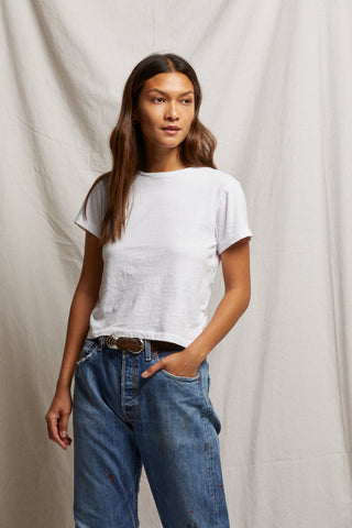 Lisa Recycled Cotton Slim Crew Tee