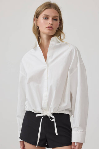 The Drawstring Hem Classic Shirt