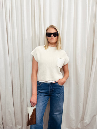 Short Sleeve Easy Sweater