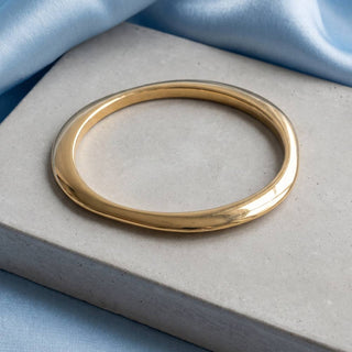 Abstract Oval Slim Bangle