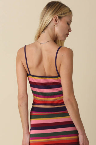 The Bold Stripe Knit Tank - Olive Street