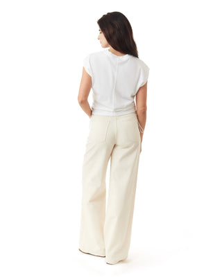 The Brynn Striped Wide Leg Jean - Olive Street