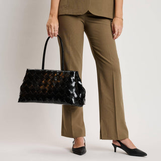 The Elsy Satchel in Black - Olive Street