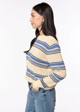 The Severine Striped Pullover - Olive Street