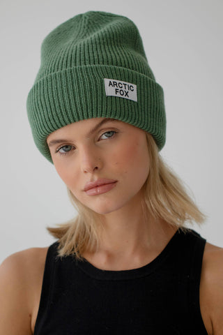 The Recycled Bottle Beanie in Forest Fern