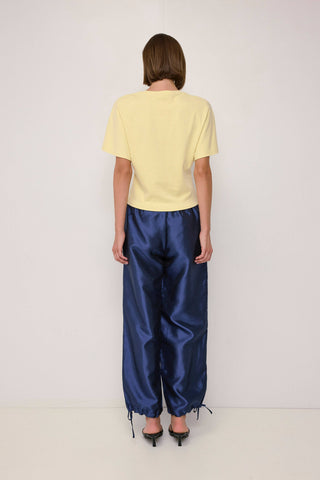 The Tafetta Drawstring Pants in Navy