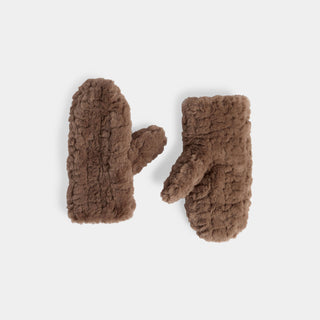 Frosty Morning Sherpa Lined Mitten in Brown