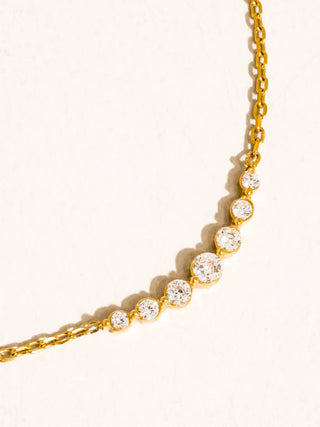 The Remmi 18K Gold Non-Tarnish Crystal Station Chain Necklace