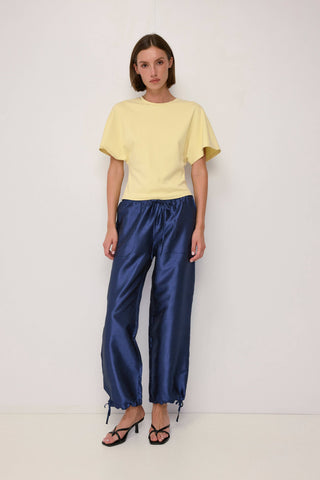 The Tafetta Drawstring Pants in Navy