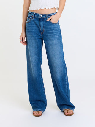 The Mid Rise Relaxed Baggy Jean - Olive Street