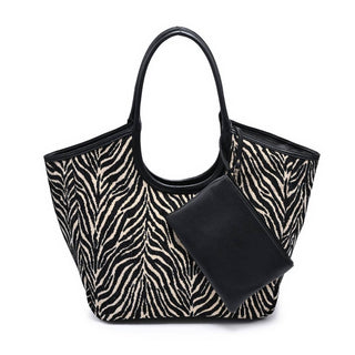 The Delilah Zebra Tote