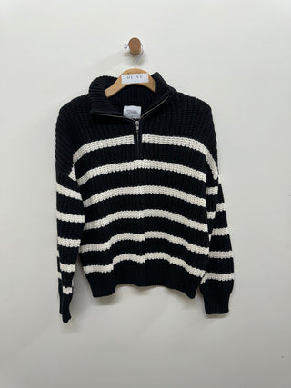 Farleigh Half Zip Stripe Sweater