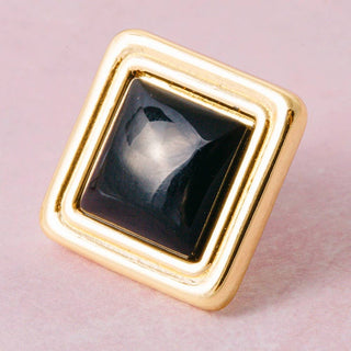 The Contrast Gold Frame Stud Earrings - Olive Street