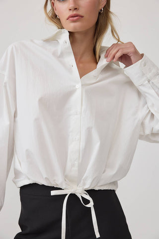 The Drawstring Hem Classic Shirt