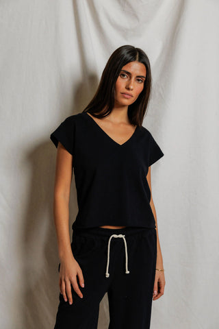 The Pearl Japanese Jersey V Neck Tee