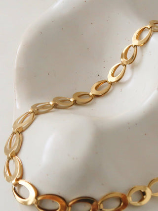 The 18K Gold Non-Tarnish Oval Link Chain Necklace
