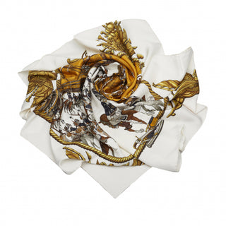 Hermes Marine et Cavalerie Silk Scarf