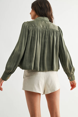 The High Neck Pleat Detail Jacket