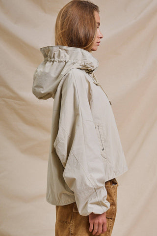 The Cropped Hooded Utility Jacket - Olive Street
