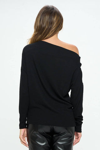 The Brushed Knit Off the Shoulder Top