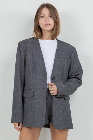 The Woven Blazer with Detachable Wrap Around Belt