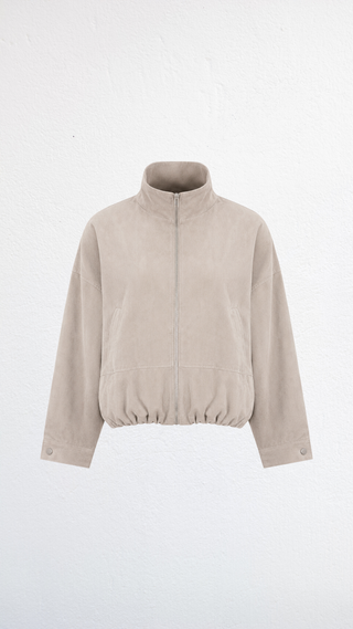 The Brushed Bubble Hem Cropped Jacket