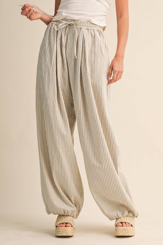 The Striped Balloon Pant - Olive Street