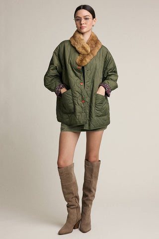 The Reversible Quilted Bandana Jacket - Olive Street
