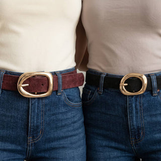 The Abstract Buckle Belt in Black - Olive Street