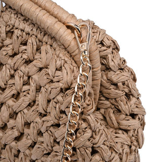 The Woven Raffia Crossbody in Natural - Olive Street