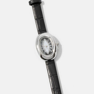 The Oval Classic Watch in Silver - Olive Street